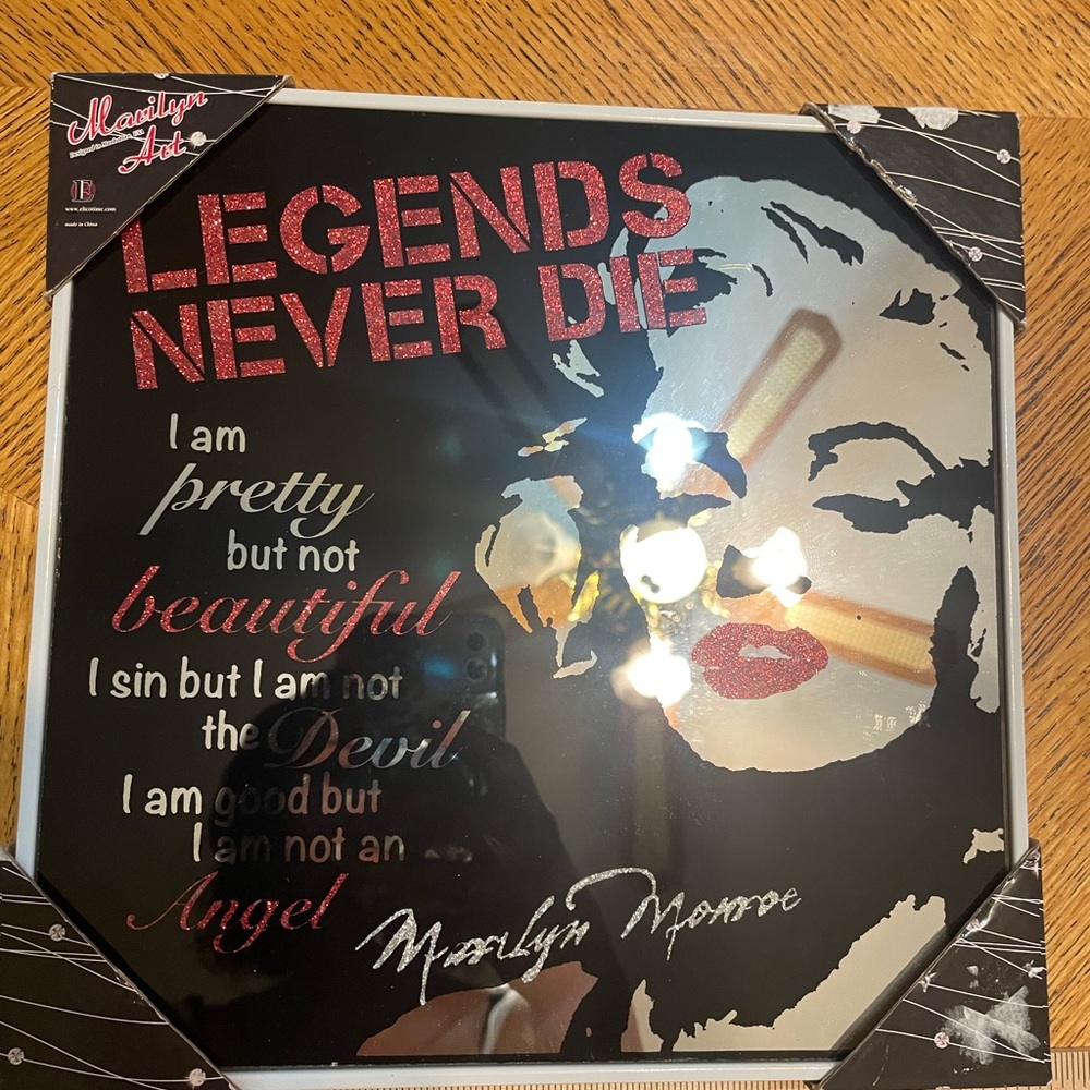 NEW Marilyn Monroe Art Legends Never Die Mirror Picture - Picture 3 of 7